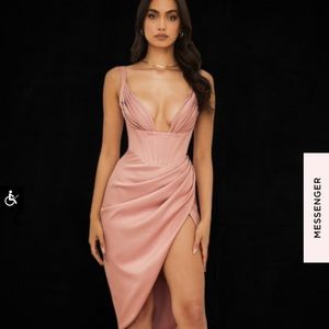 House of CB Pink Draped Dress